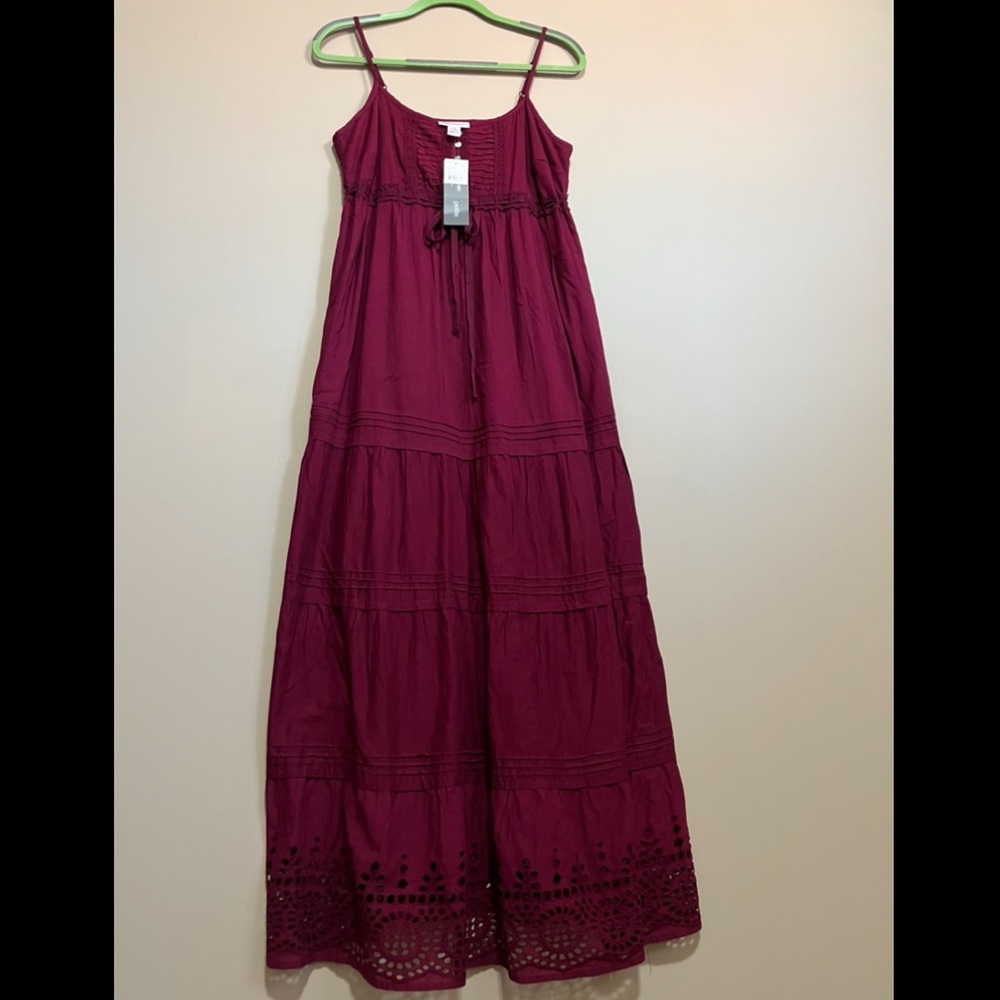 Motherhood Crochet Detail Maternity Maxi Dress👗